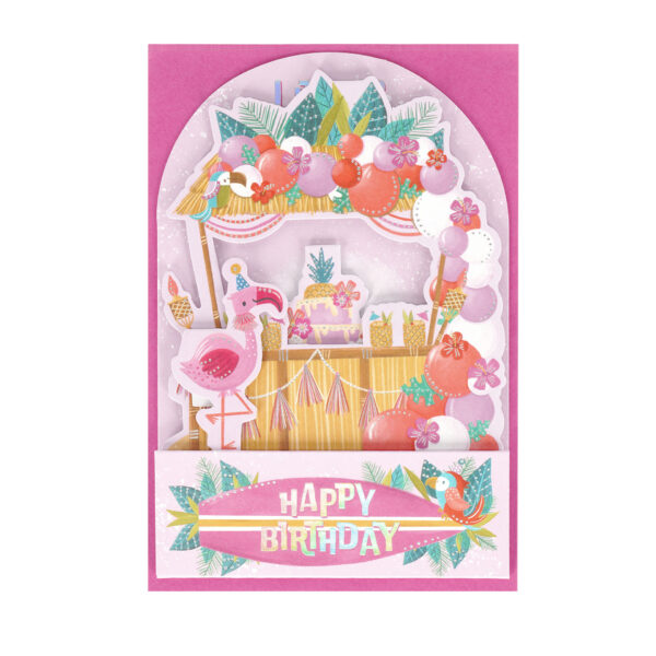 Pop-Up Card - картичка за честитање, Hawaiian Chart – слика 2