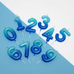 Happy Birthday Candles - свеќа Number 1 - Blue – слика 3
