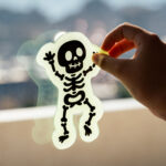 Window-Glow - гел налепници за прозорец, Skeleton – слика 5